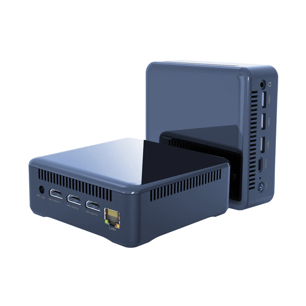 HSI-N100 Intel N100 8G+256G Mini PC Type-C RJ45 3xHD Display SSD